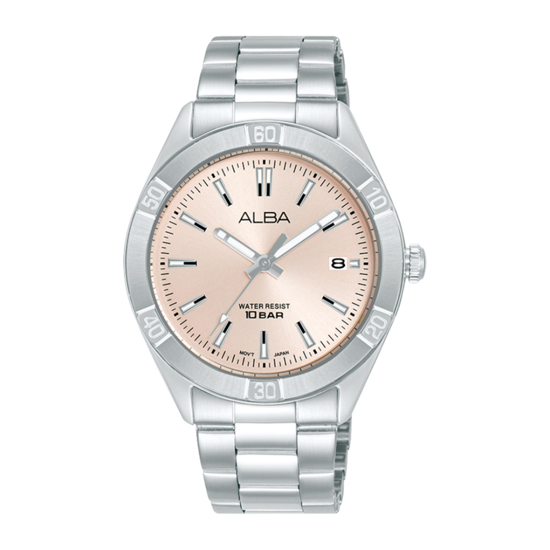 Alba Philippines AG8M97X1 Pink Deal Stainless Steel Strap Women's Quartz Watch 35mm