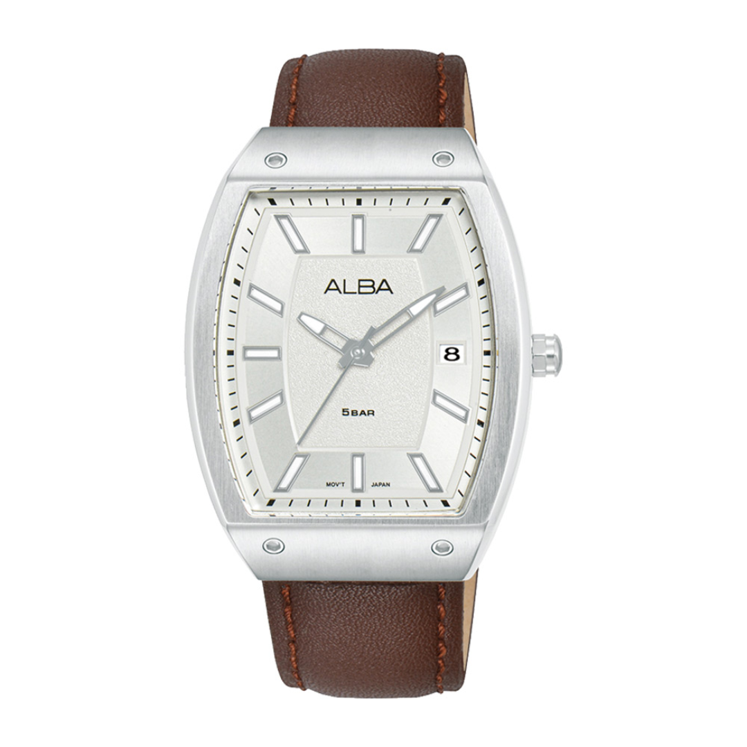 Alba sales leather watch