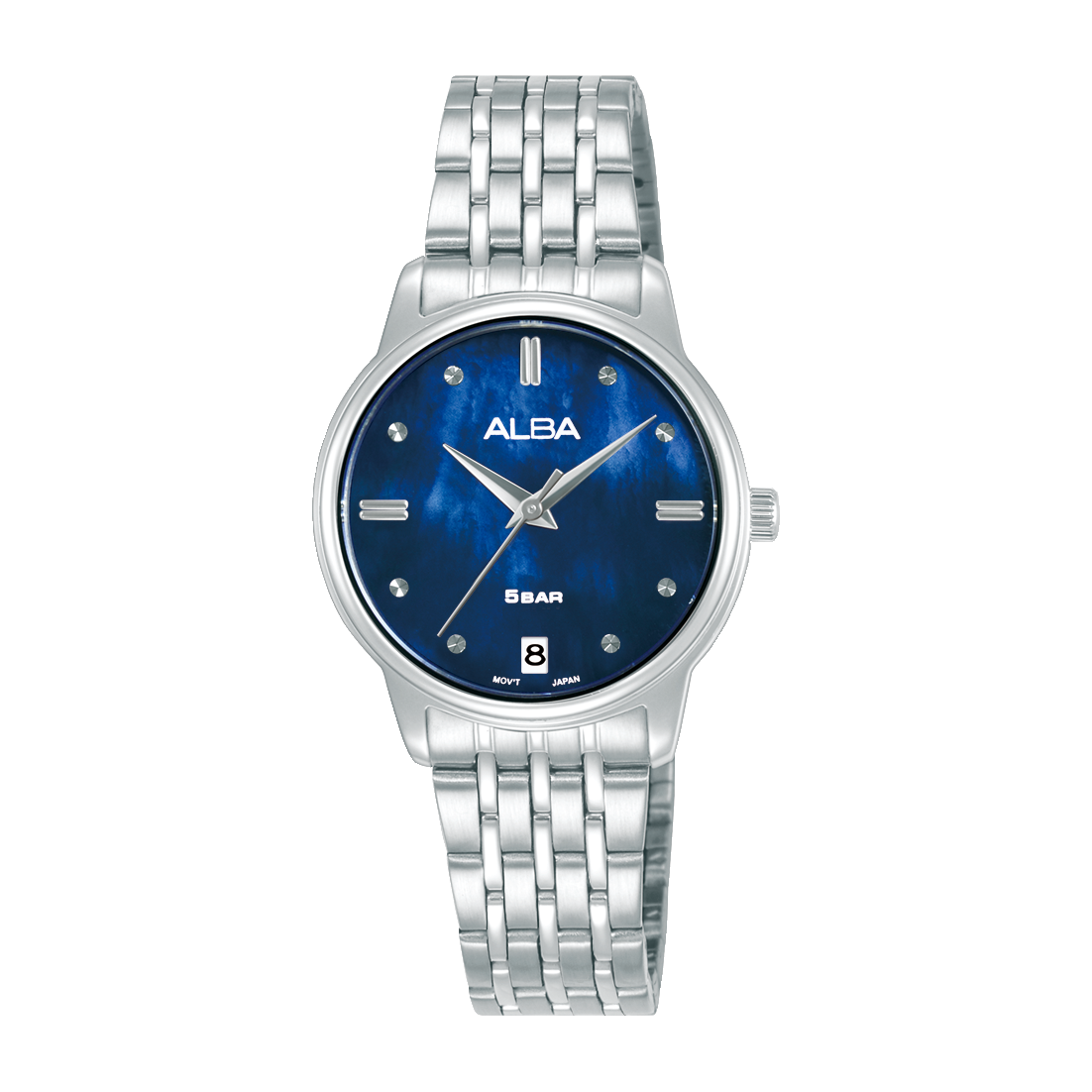 AG8Q77X1 Fashion Blue Dial Stainless Steel Quartz Watch