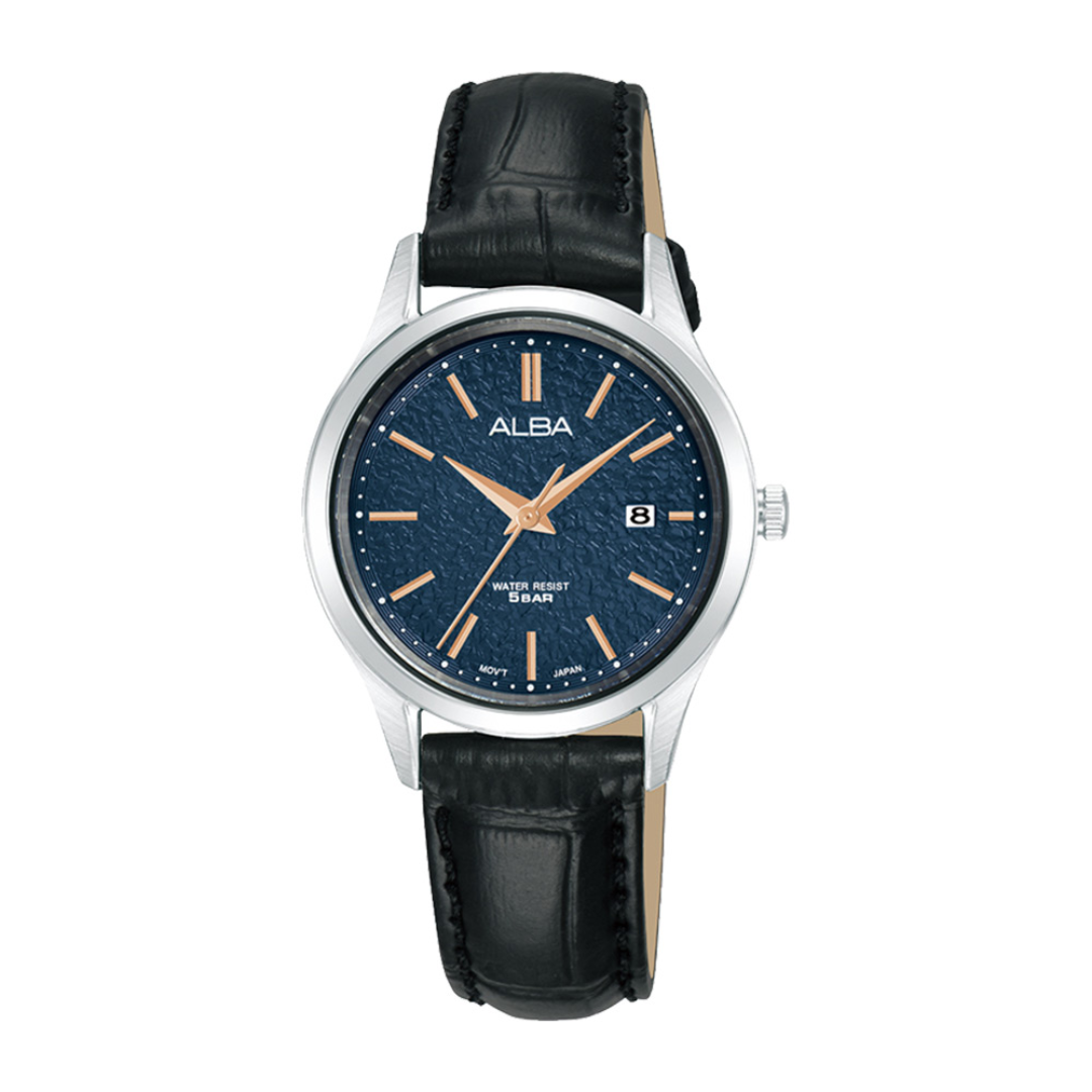 Watch blue dial black strap store