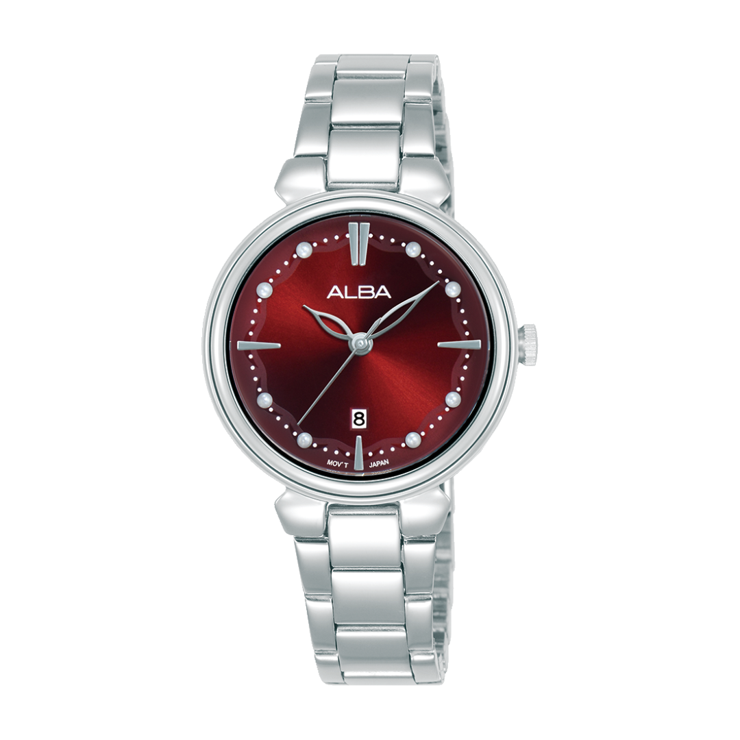 AH7EW1X1 Fashion Red Stainless Steel Quartz Watch