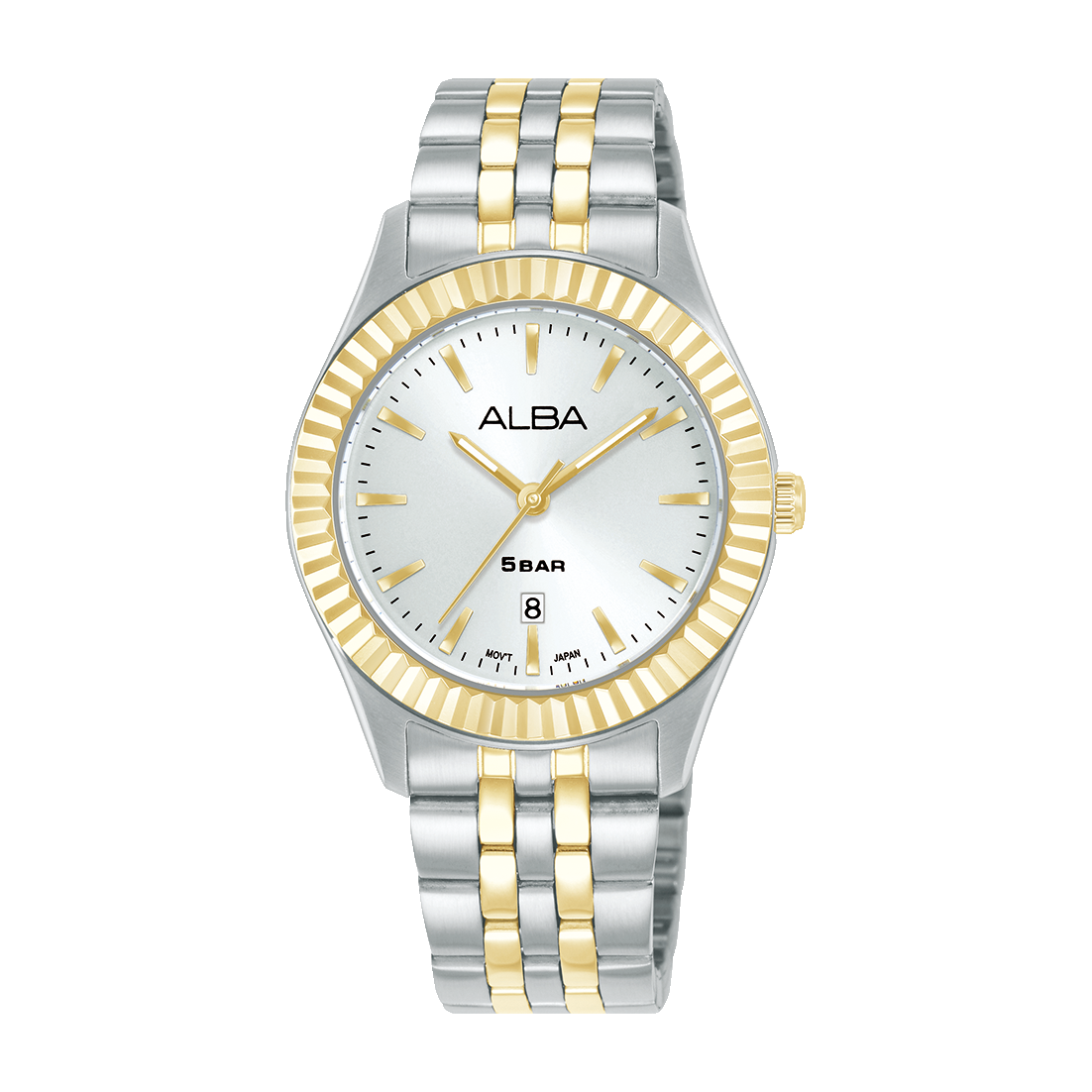 AH7FF8X1 Fashion Silver white dial Stainless Steel Quartz Watch