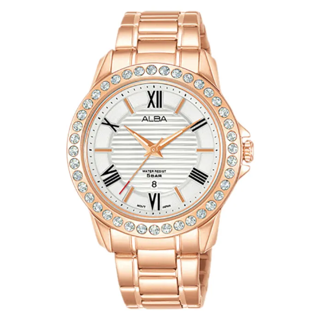 AH7V68X1 Prestige Silver Dial Stainless Steel Quartz Watch