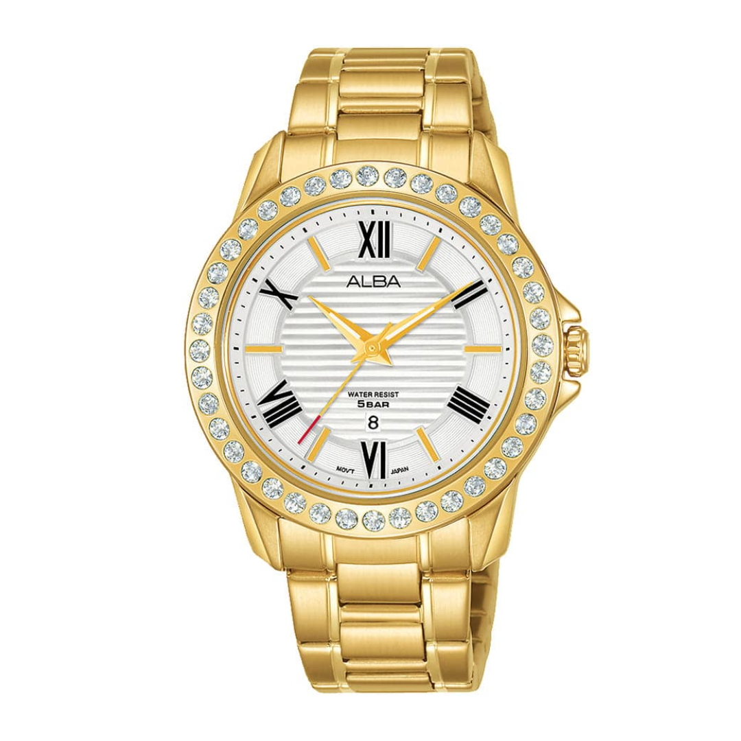 AH7V70X1 Prestige Silver Dial Stainless Steel Quartz Watch