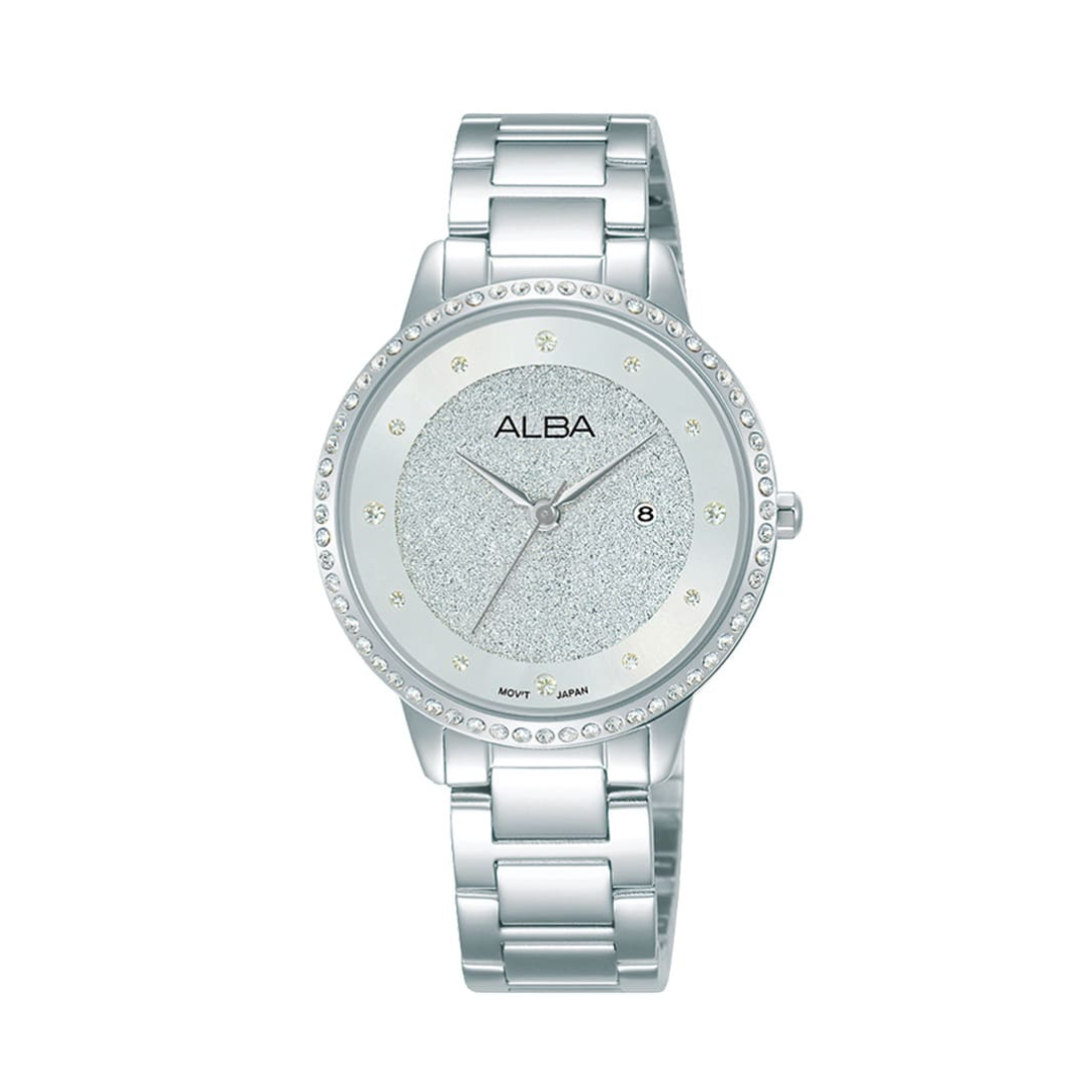AH7W31X1 Fashion Silver Dial Stainless Steel Quartz Watch