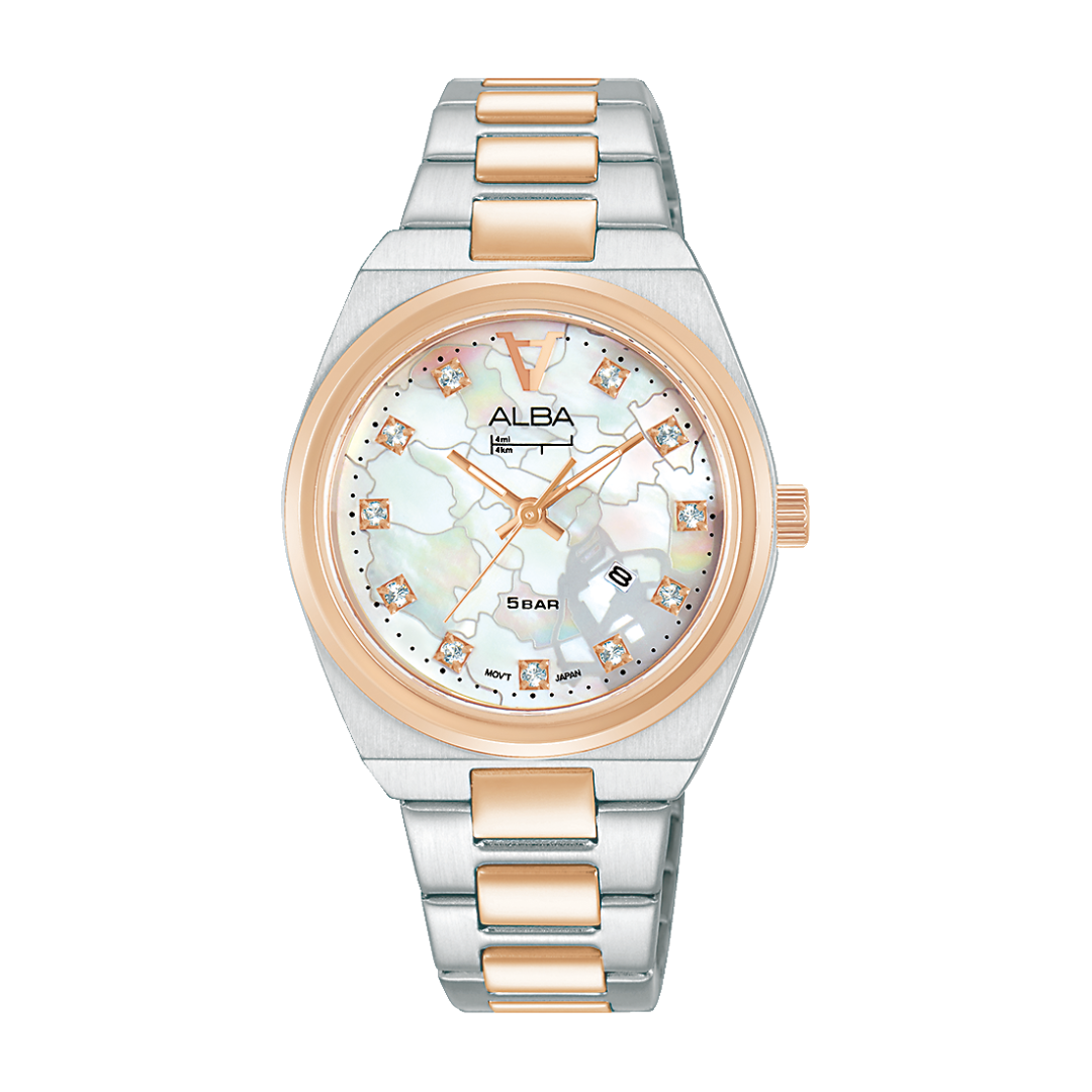 AH7Y12X1 Signa Mother of Pearl Stainless Steel Quartz Watch