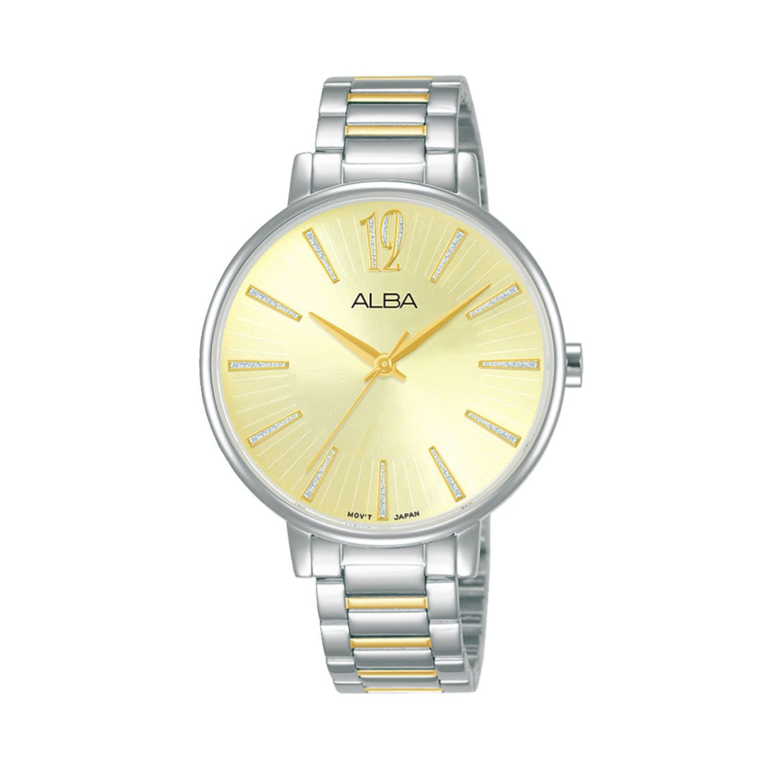AH8755X1 Fashion Gold Dial Stainless Steel Quartz Watch