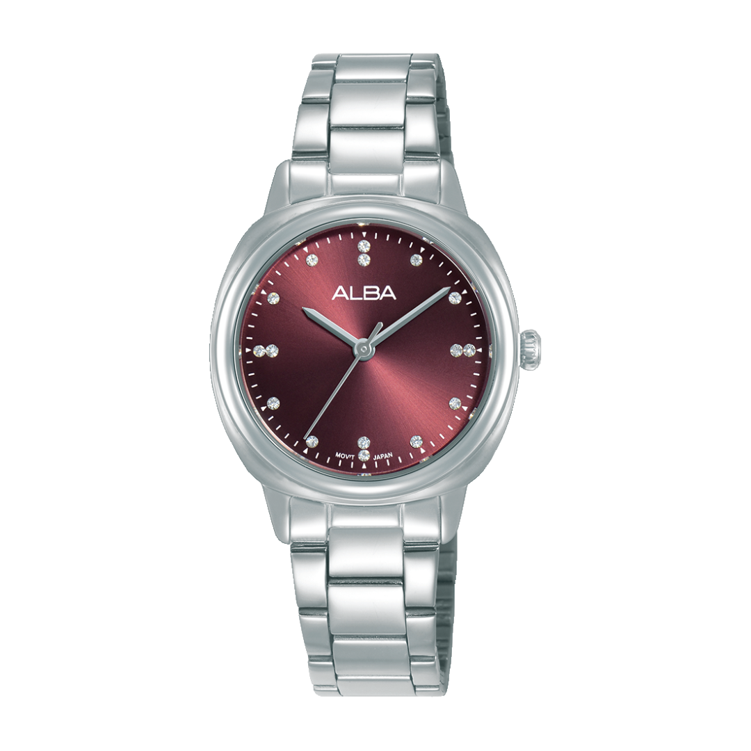 AH8931X1 Fashion Carol red dial Stainless Steel Quartz Watch