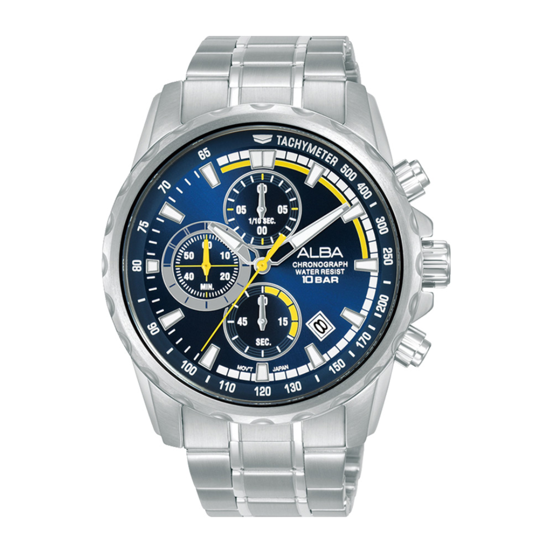 Alba Philippines AM3929X1 Blue Dial Stainless Steel Strap Men's Chronograph Watch 43mm