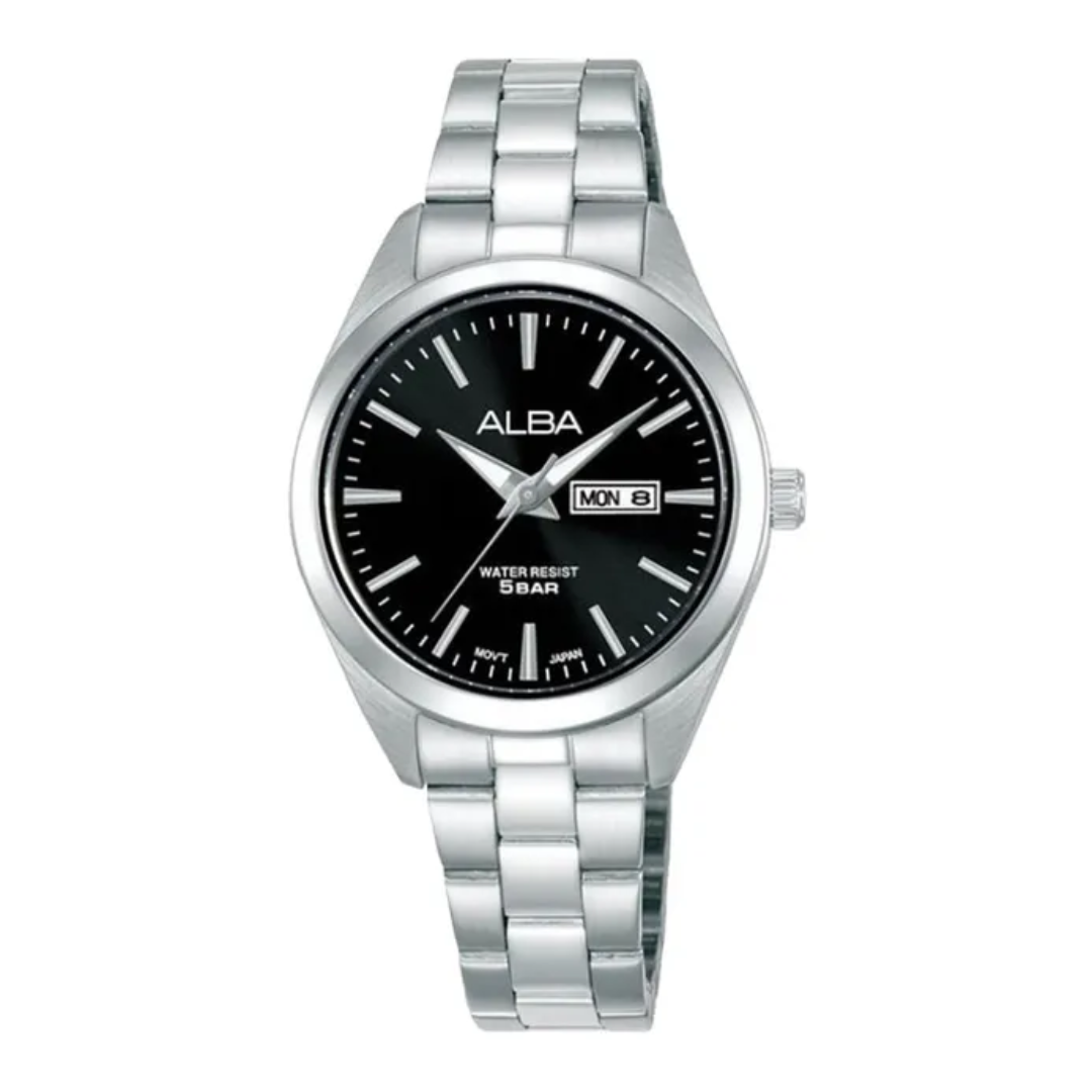 AN8119X1 Prestige Black Stainless Steel Quartz Watch
