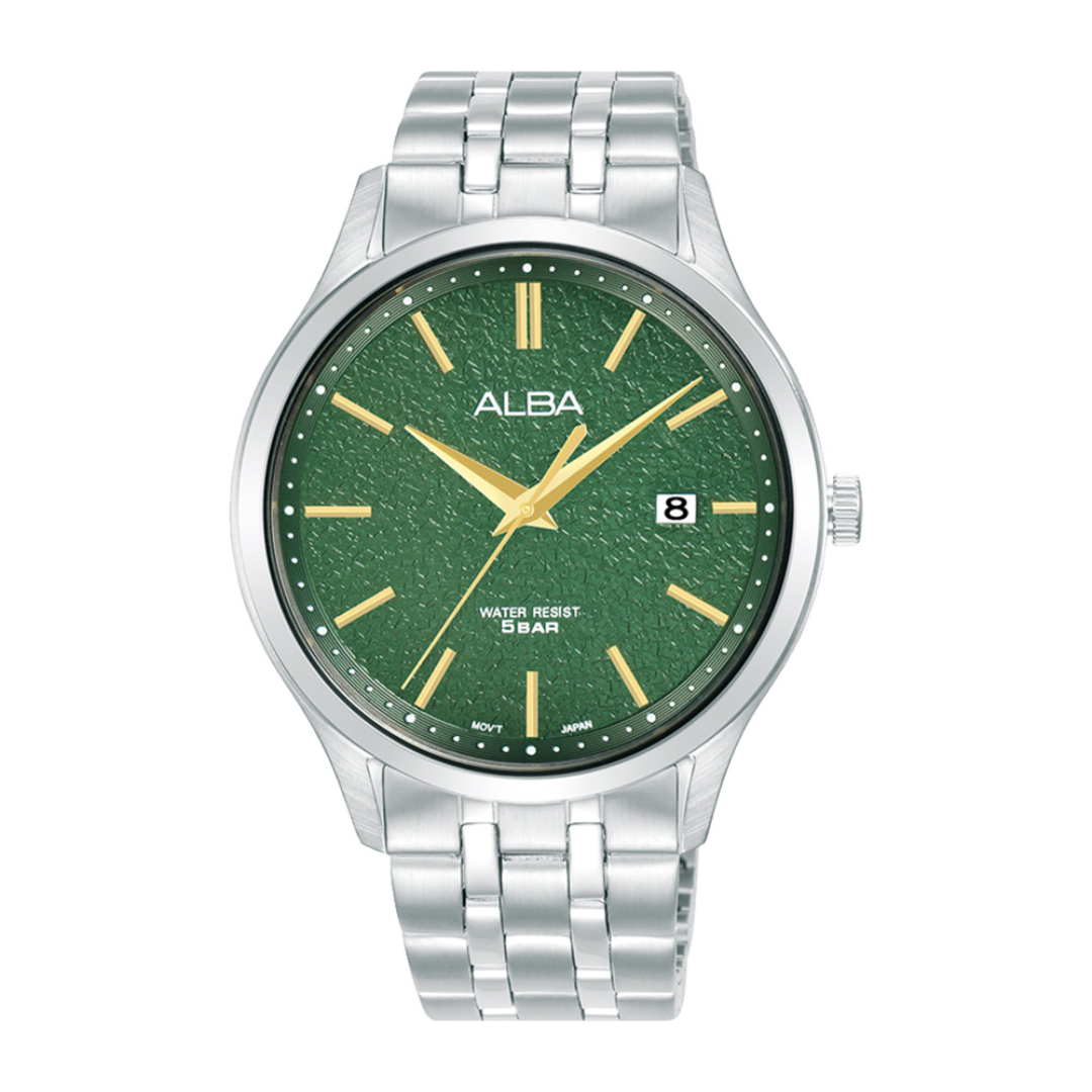 Alba Philippines AS9R29X1 Green Dial Stainless Steel Strap Men's Quartz Watch