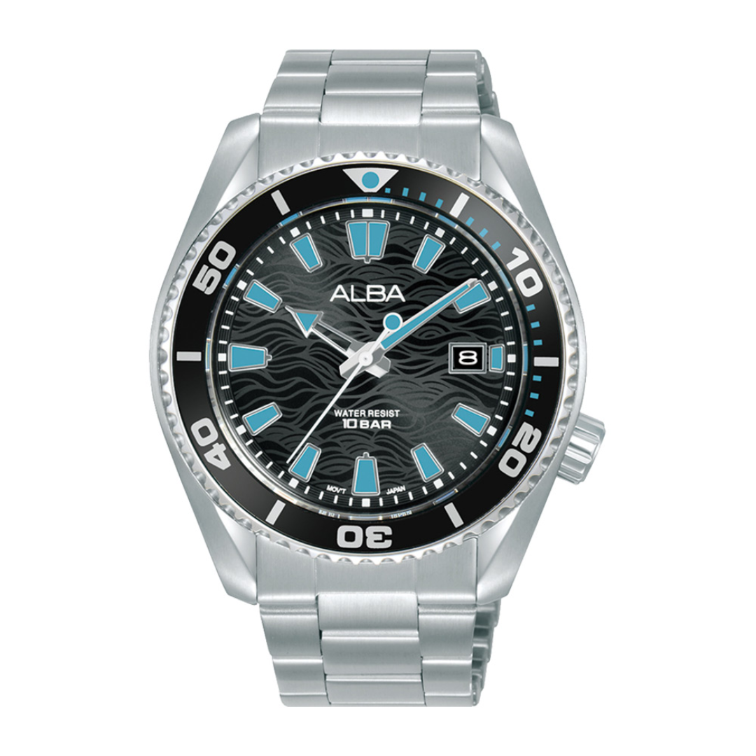 Alba Philippines AS9R71X1 Black Dial Stainless Steel Strap Men's Quartz Watch 43mm