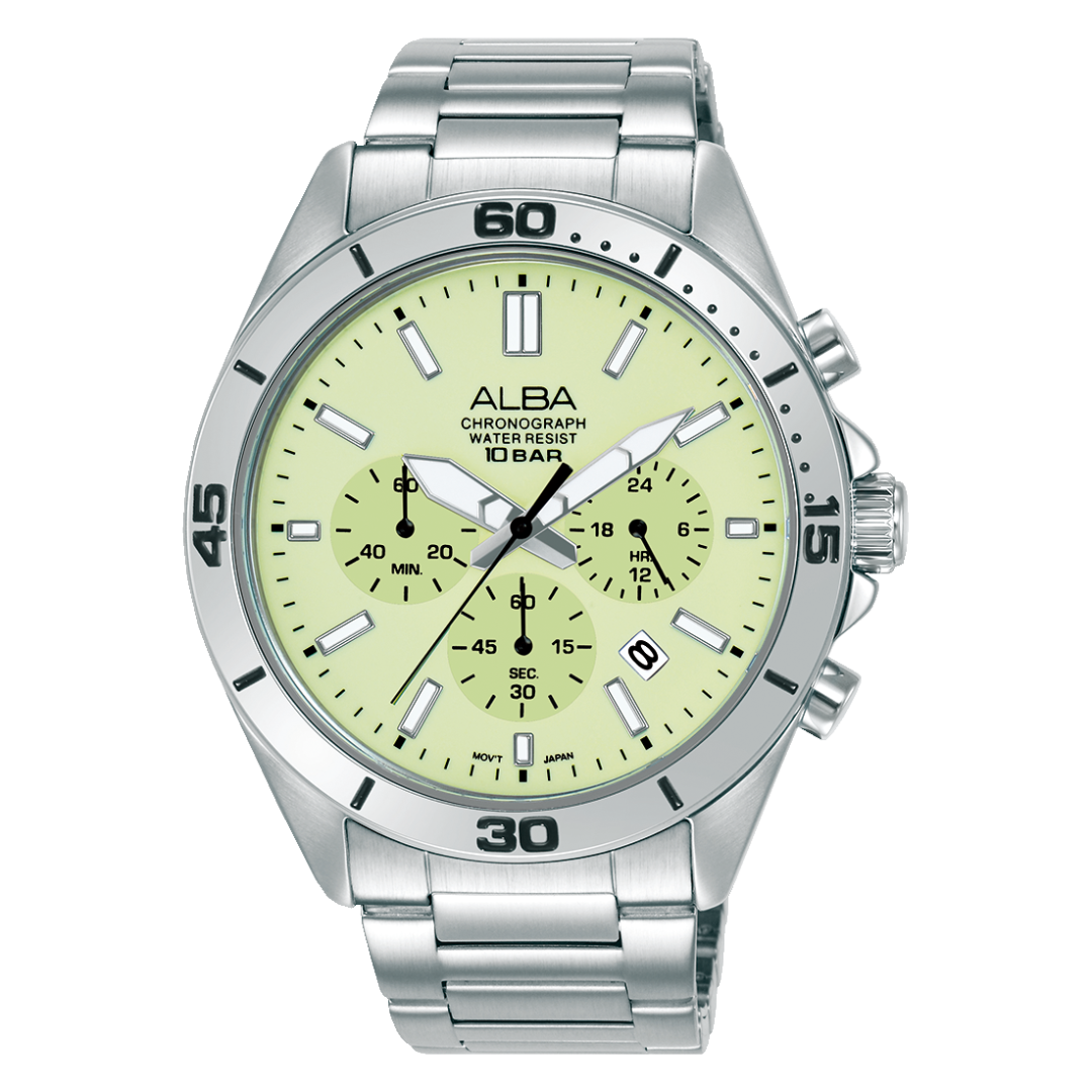 AT3K85X1 Active Luminous Stainless Steel Quartz Watch