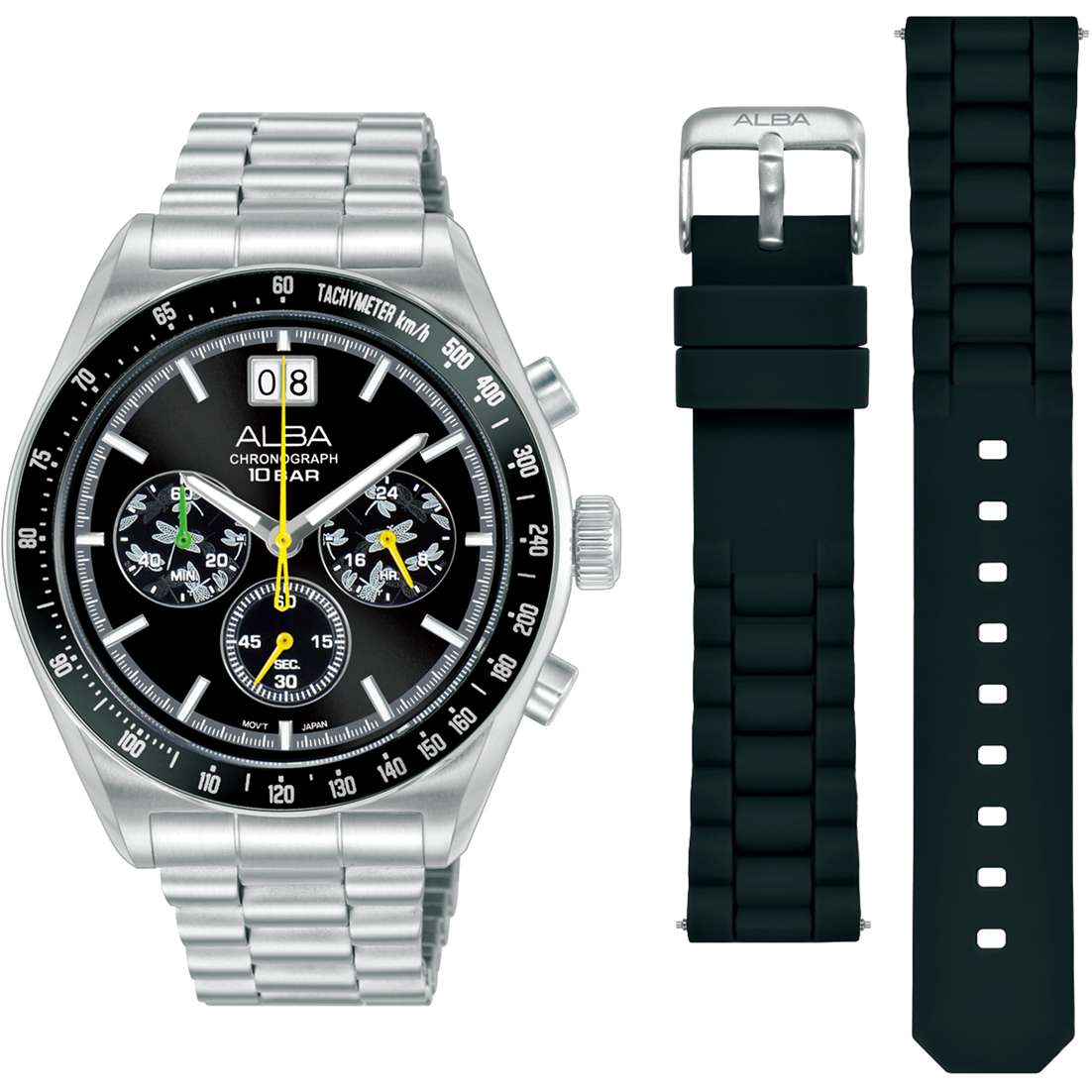 AU5025X2 Signa Black Dial Stainless Steel Quartz Watch