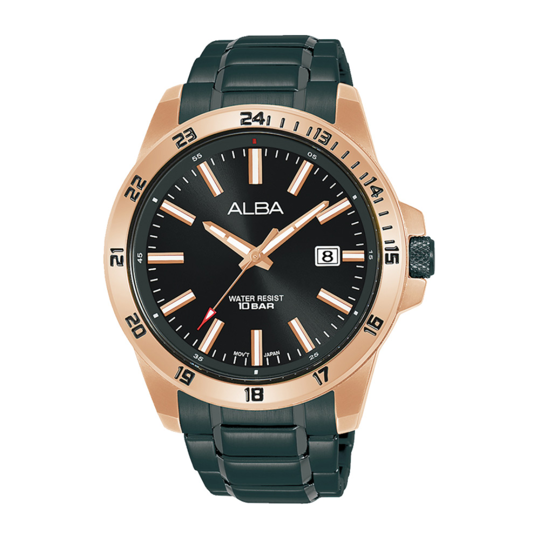 Alba Philippines AS9M16X1 Active Black Dial Men's Quartz Watch 43mm