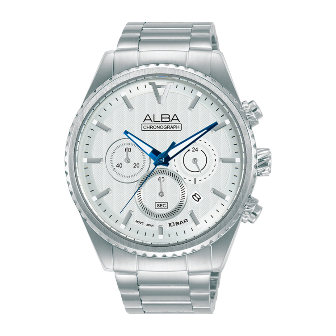 Alba Philippines AT3H89X1 Signa White Dial Men s Quartz Watch 43mm