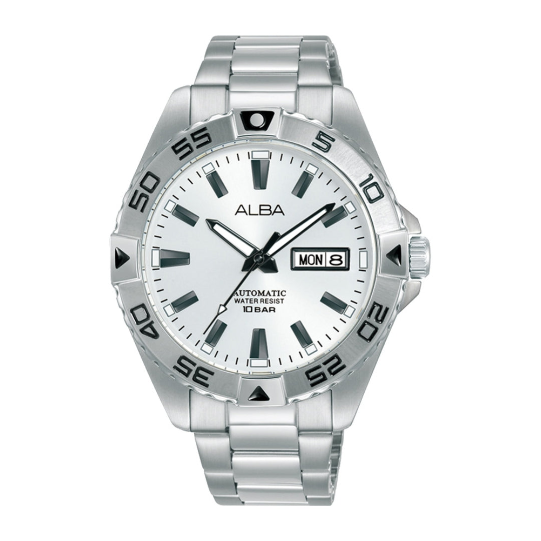 Alba Philippines AL4395X1 Mechanical Silver Dial Men's Automatic Watch 42mm