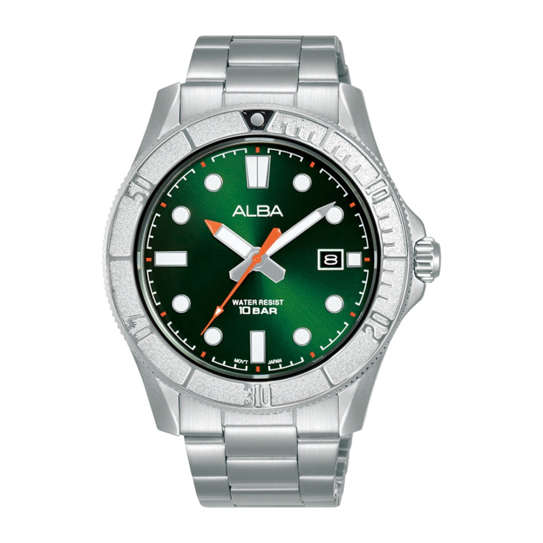 Alba Philippines AS9P99X1 Active Green Dial Men's Quartz Watch 43mm