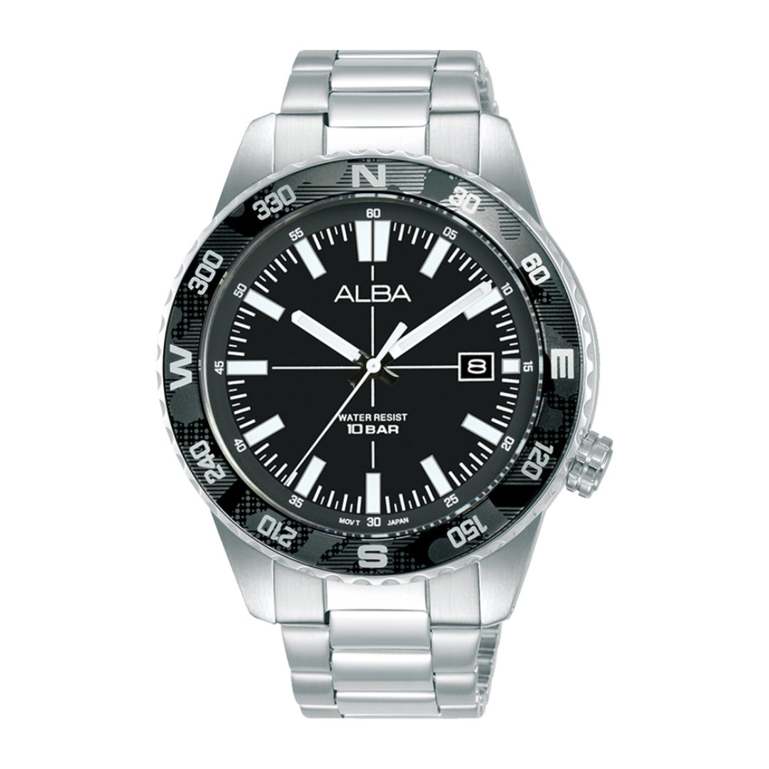 Alba Philippines AS9Q11X1 Active Black Dial Men's Quartz Watch 43mm