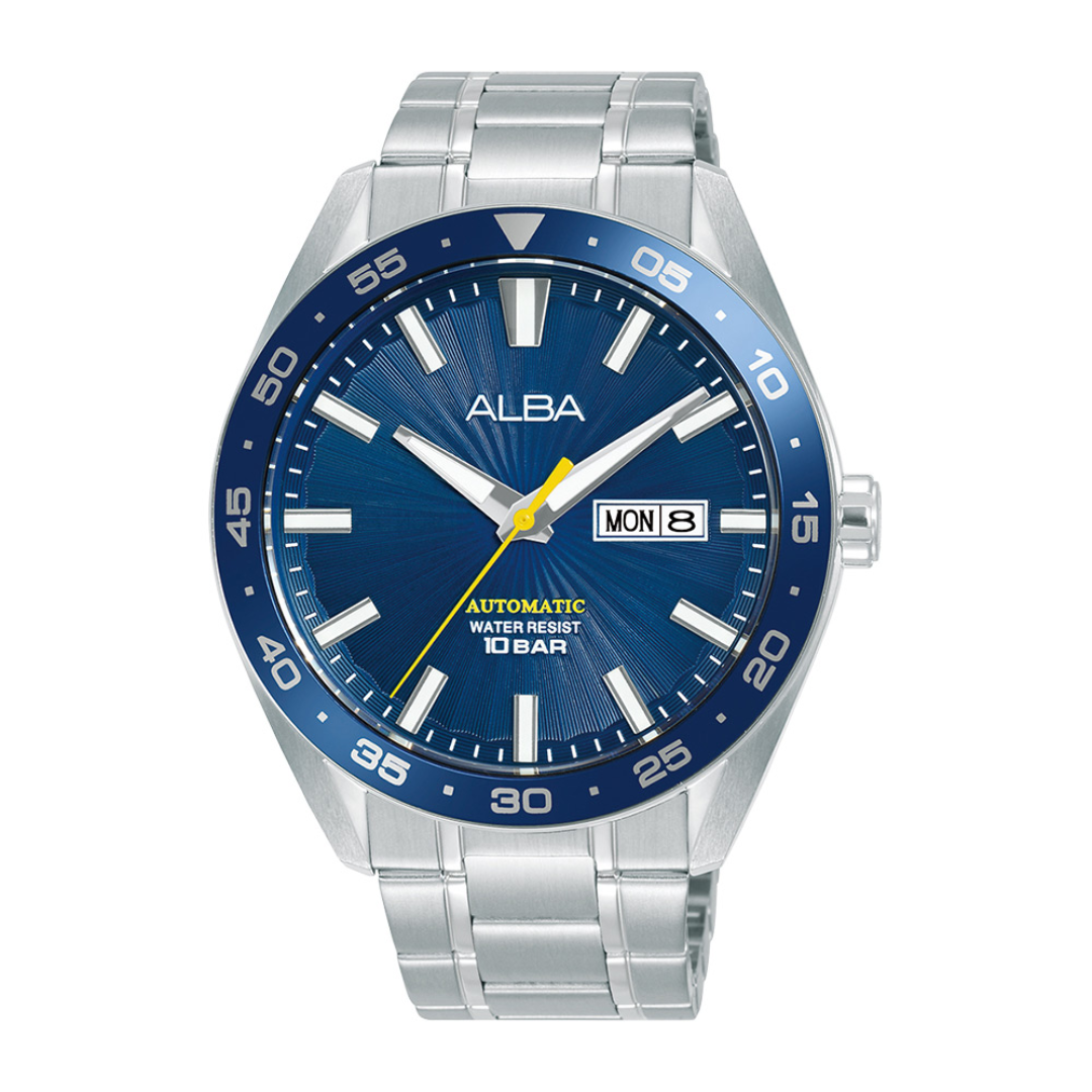 Alba Philippines A3B009X1 Mechanical Blue Dial Stainless Steel Strap Men's Automatic Watch 43mm