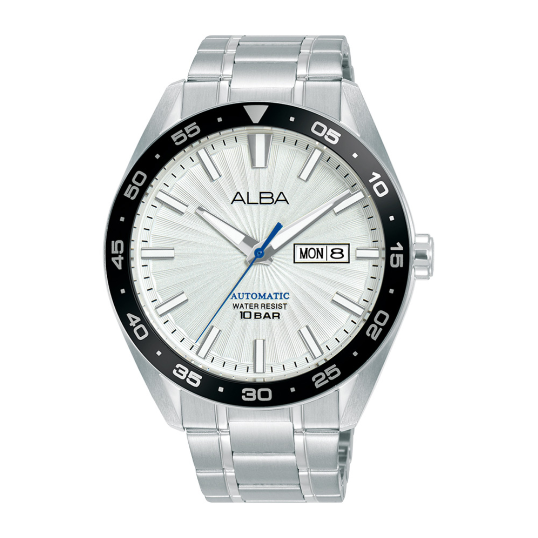 Alba Philippines A3B011X1 Mechanical White Dial Stainless Steel Strap Men's Automatic Watch 43mm