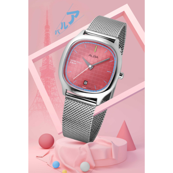 Alba Philippines AG8L03X1 Fashion Pink Dial Women's Quartz Watch 34mm