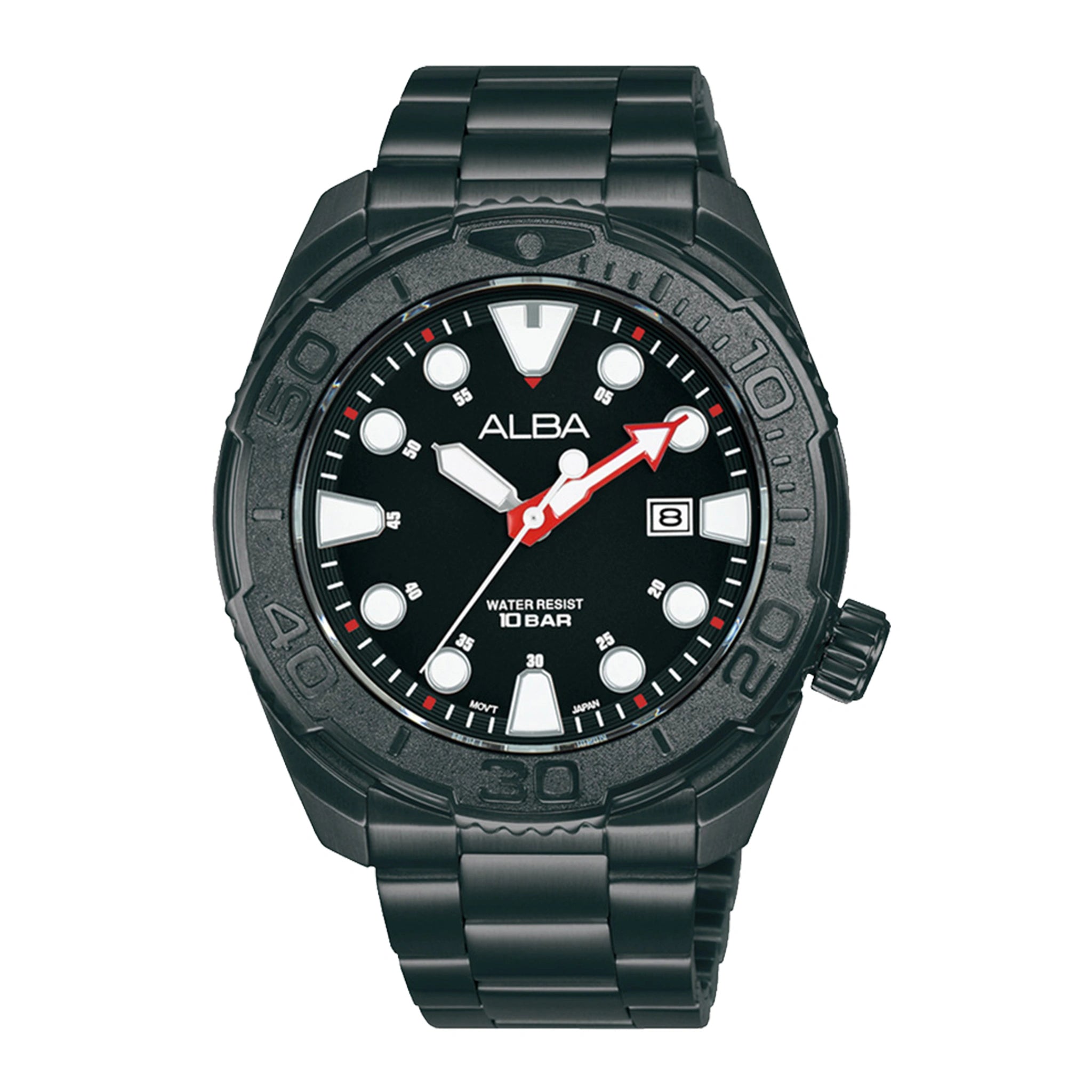 AG8M13X1 Active Black Dial Men's Quartz Watch 43mm