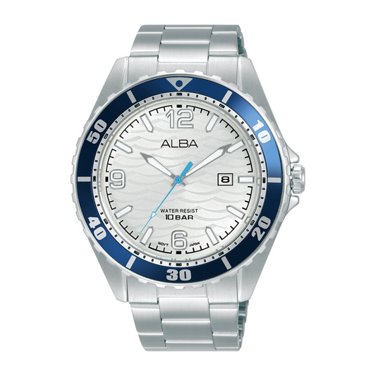 Alba Philippines AG8N53X1 Active Silver Dial Stainless Steel Strap Men's Quartz Watch 44mm