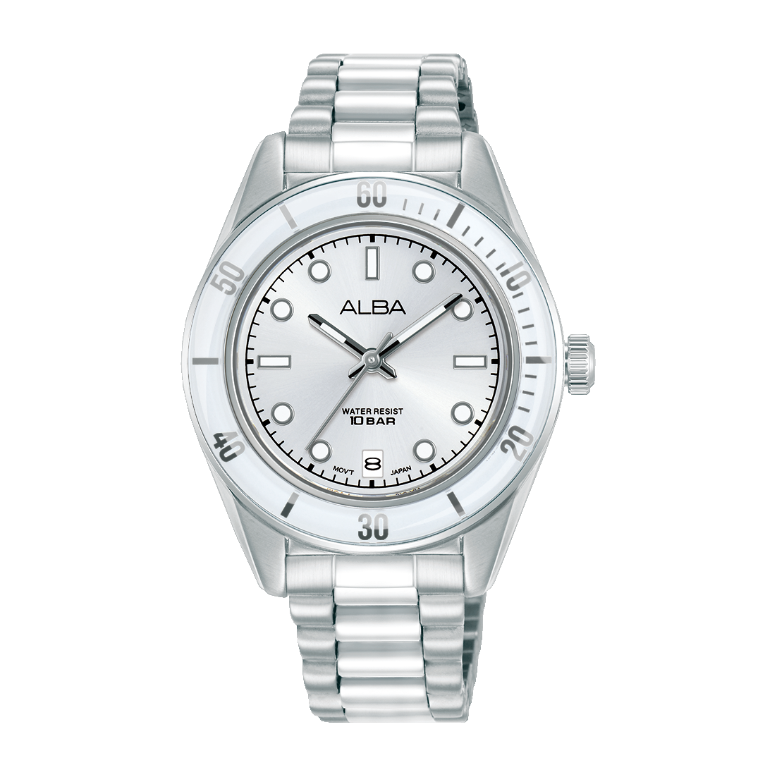 AG8Q65X1 Active Silver Dial Stainless Steel Quartz Watch