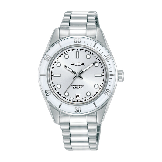 AG8Q65X1 Active Silver Dial Stainless Steel Quartz Watch