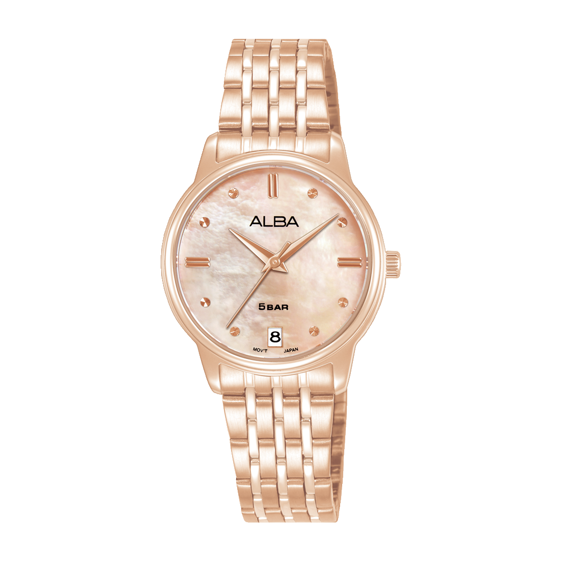 AG8Q72X1 Fashion Rose Gold Dial Stainless Steel Quartz Watch