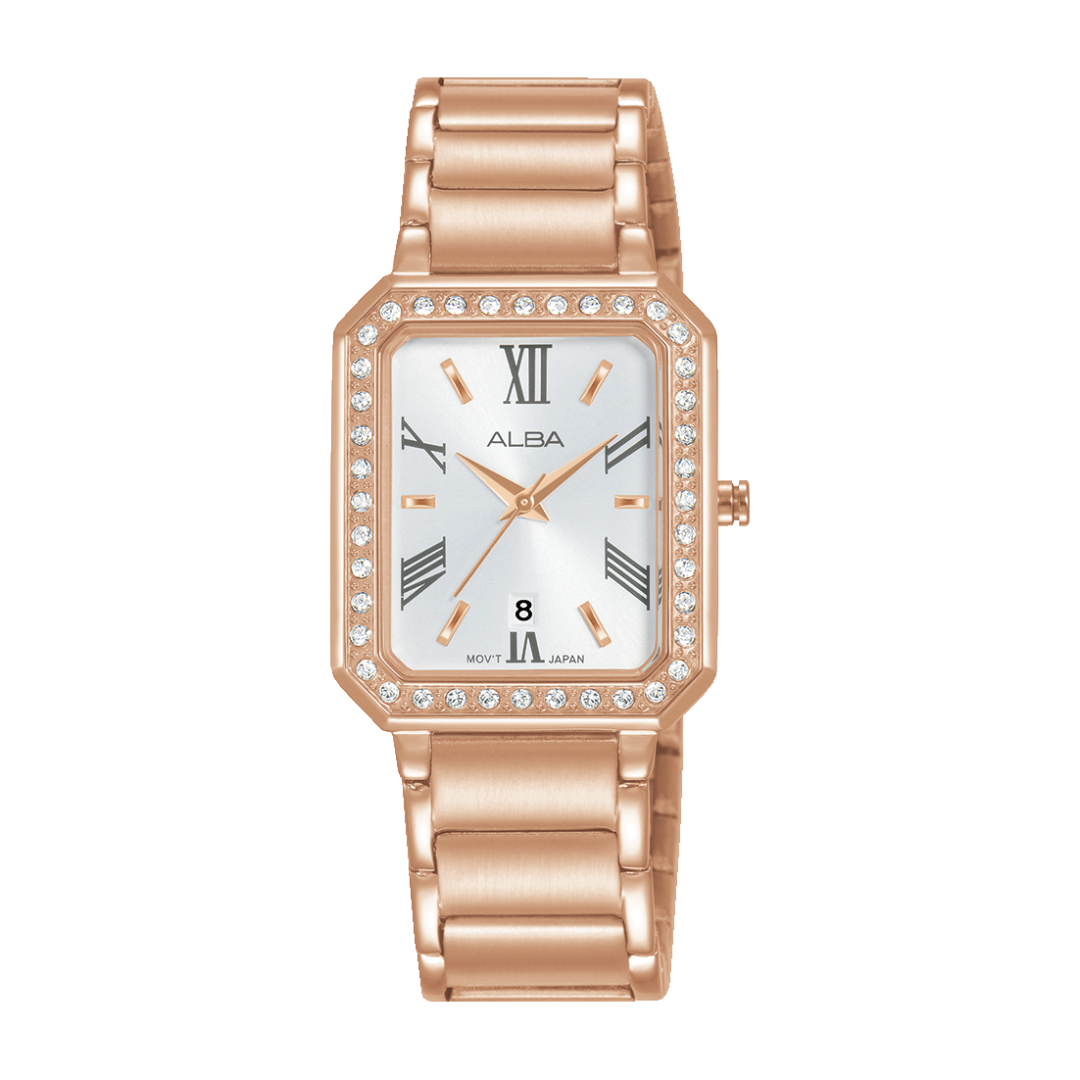 AH7AC2X1 Fashion Rose Gold Stainless Steel Quartz Watch