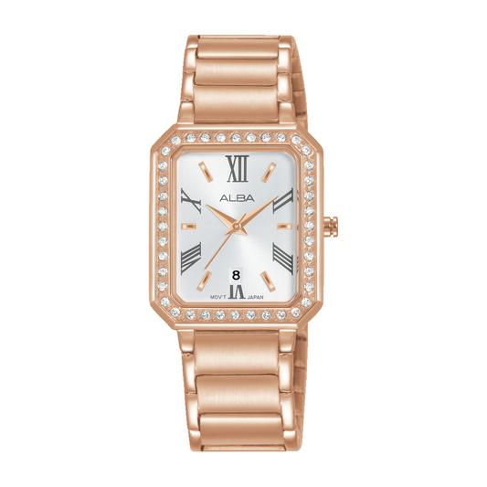 AH7AC2X1 Fashion Rose Gold Stainless Steel Quartz Watch