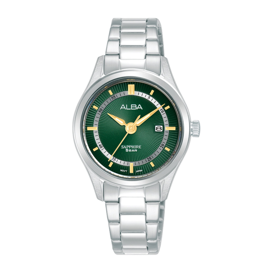 Alba Philippines AH7BQ3X1 Green Dial Stainless Steel Strap Women Quartz Watch 30mm