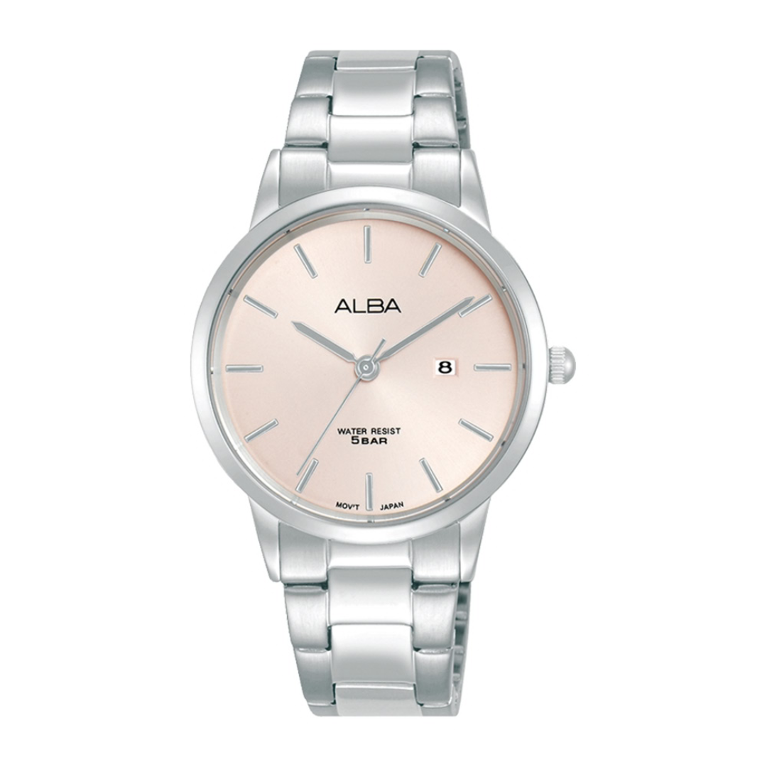 Alba Philippines AH7BV1X1 Pink Dial Stainless Steel Strap Women's Quartz Watch 32mm