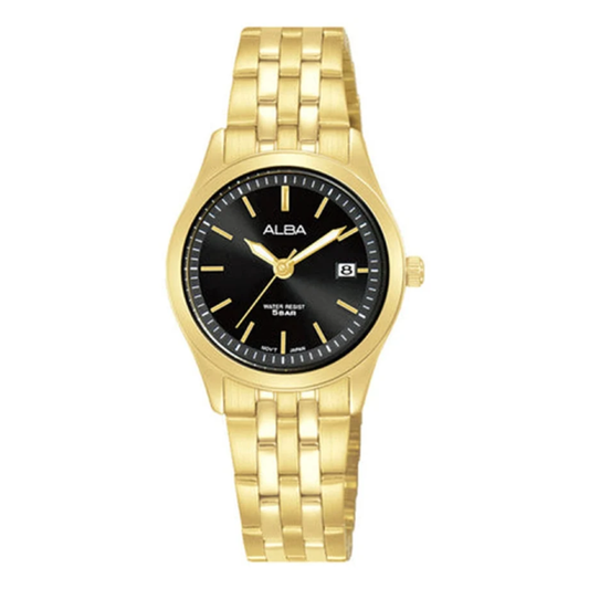 AH7CE4X1 Prestige Black Dial Stainless Steel Quartz Watch