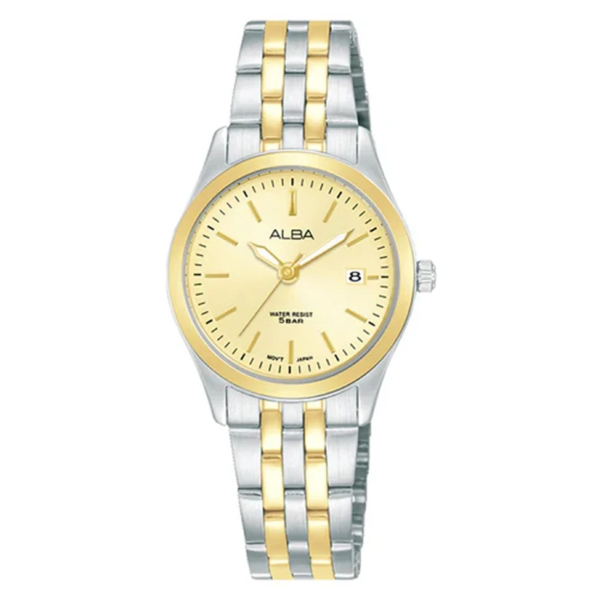 AH7CE8X1 Prestige Gold Dial Stainless Steel Quartz Watch