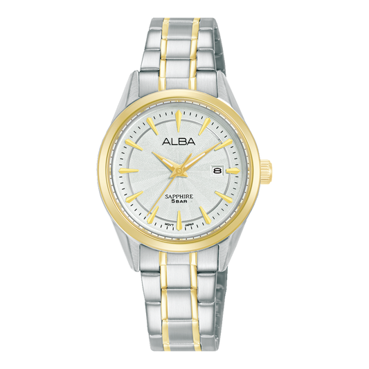 AH7CJ2X1 Prestige Silver White Dial Stainless Steel Quartz Watch
