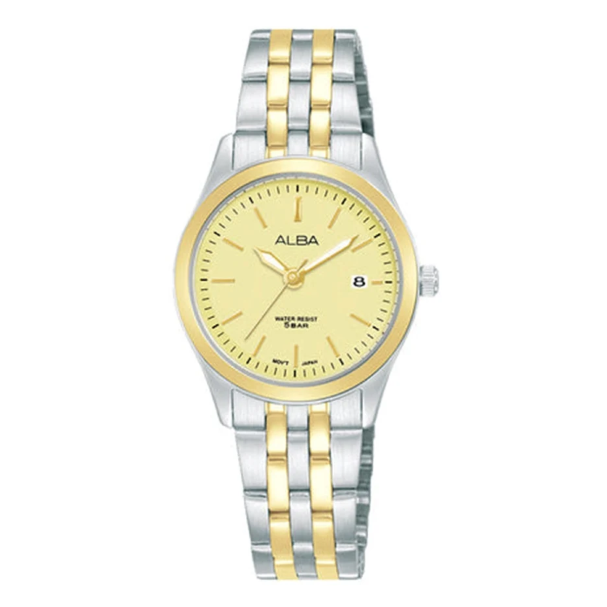 AH7CF8X1 Prestige Luminous Dial Stainless Steel Quartz Watch