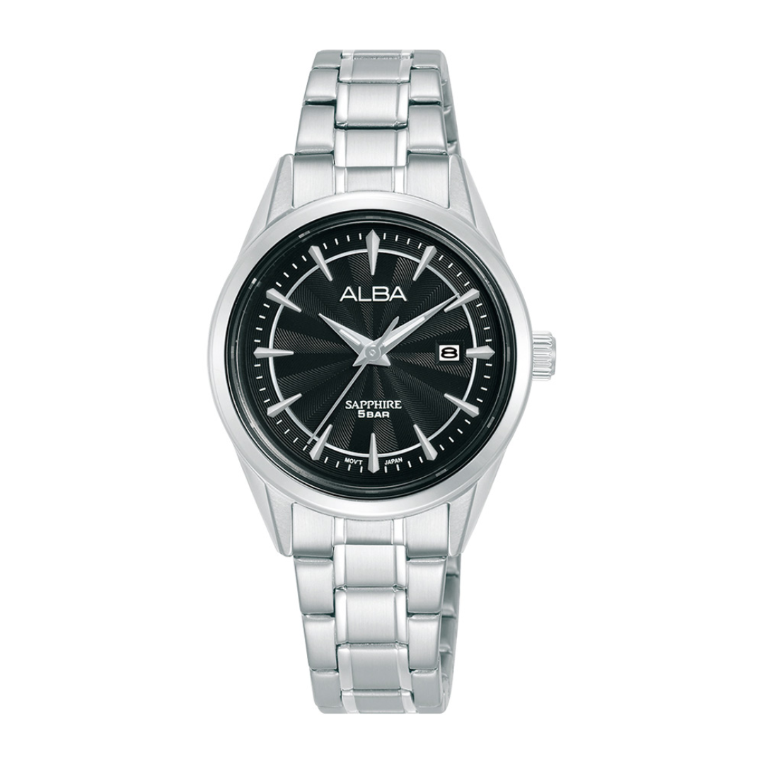 Alba Philippines AH7CJ5X1 Prestige Black Dial Stainless Steel Strap Women's Quartz Watch 29mm