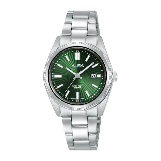 Alba Philippines AH7CK9X1 Prestige Green Dial Stainless Steel Strap Women's Quartz Watch 30mm