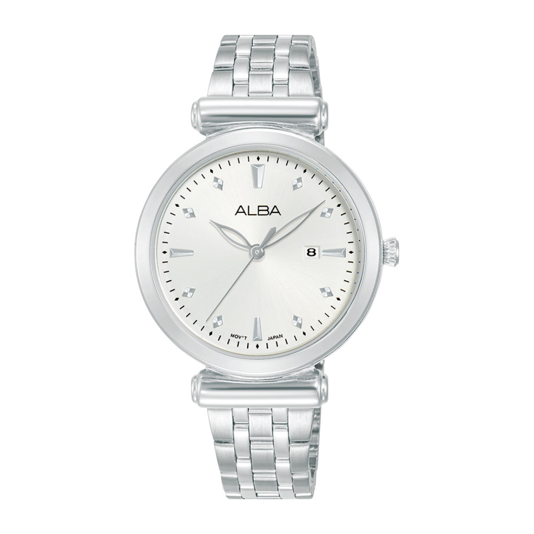 Alba Philippines AH7CQ9X1 Fashion Silver Dial Stainless Steel Strap Women's Quartz Watch 32mm