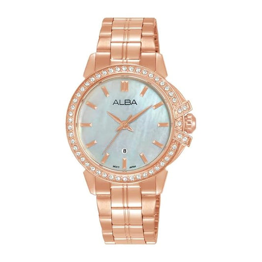 Alba Philippines AH7CW8X1 SIGNA White Dial Women's Quartz Watch 34mm