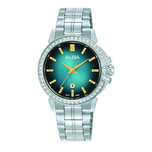 AH7CX7X1 SIGNA Blue Dial Women's Quartz Watch 34mm