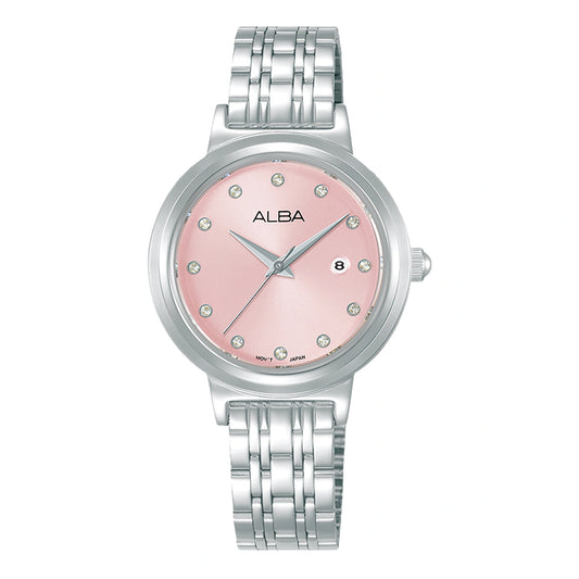 AH7EA9X1 Fashion Pink Dial Women's Quartz Watch