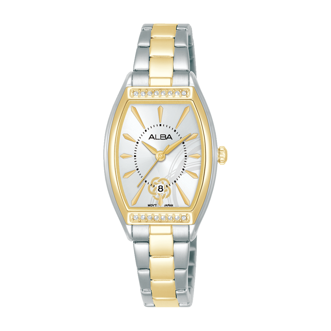 AH7EQ8X1 Signa Silver Gold Stainless Steel Quartz Watch