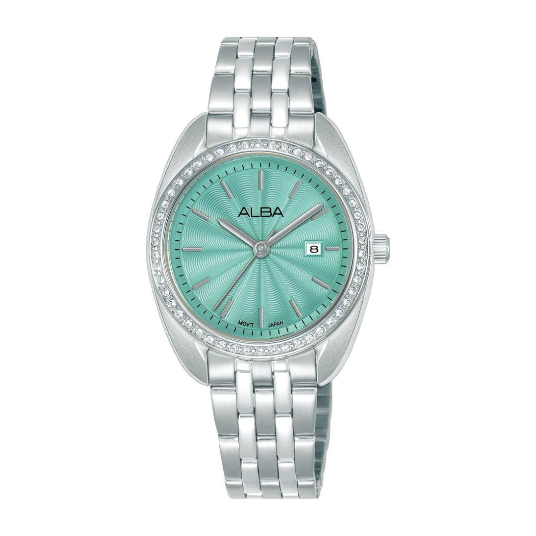 AH7EV3X1 Fashion Teal Stainless Steel Quartz Watch