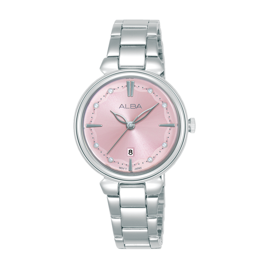 AH7EW3X1 Fashion Pink Stainless Steel Quartz Watch