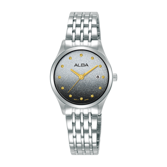 AH7EZ1X1 Fashion Black Stainless Steel Quartz Watch