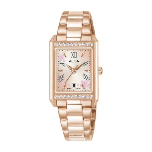 AH7EZ8X1 Signa Pink Dial Stainless Steel Quartz Watch
